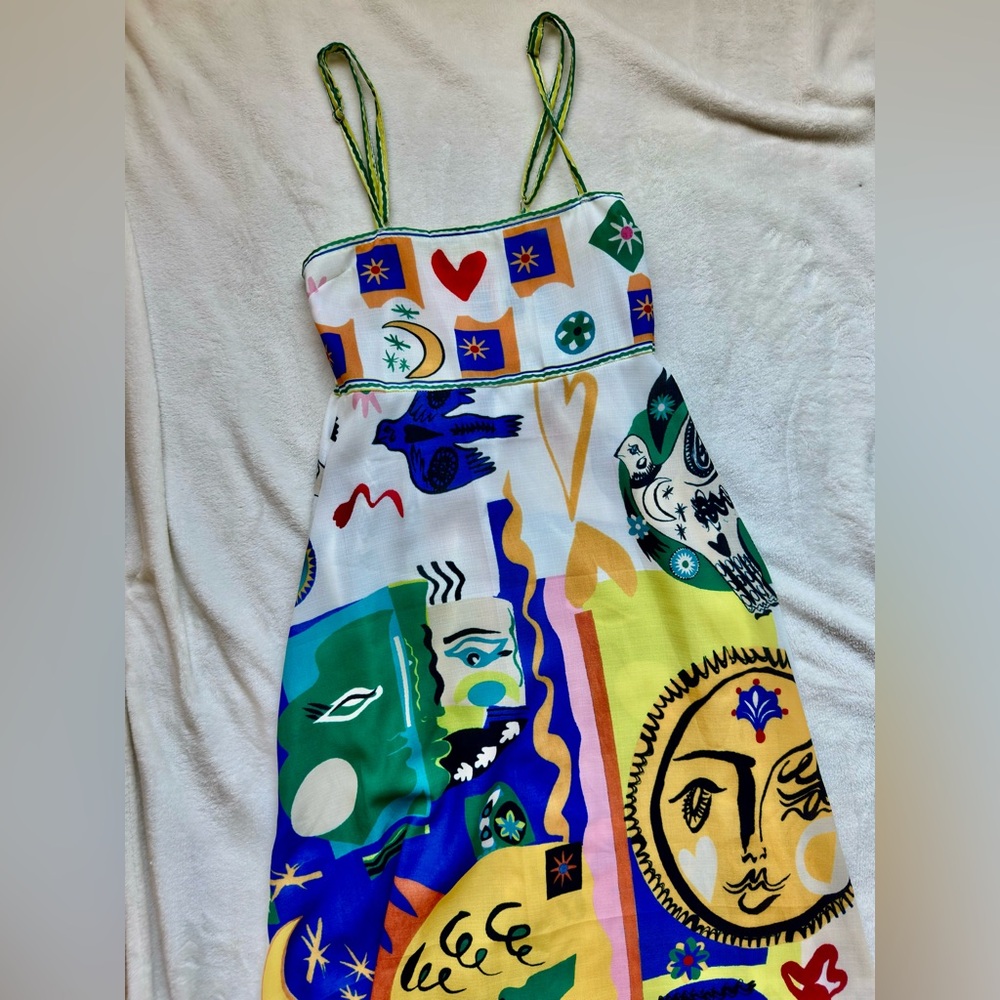 Colorful Print Midi Sundress